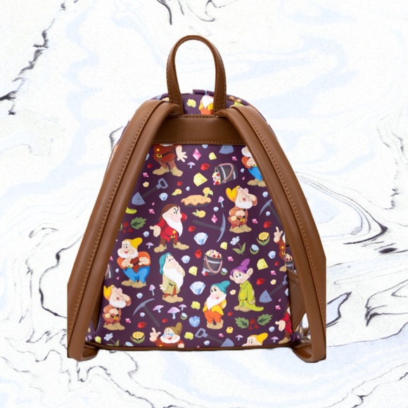 Loungefly Disney Snow White and the Seven Dwarfs AOP Backpack and Wallet